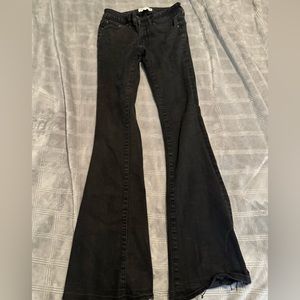 Black flare denim